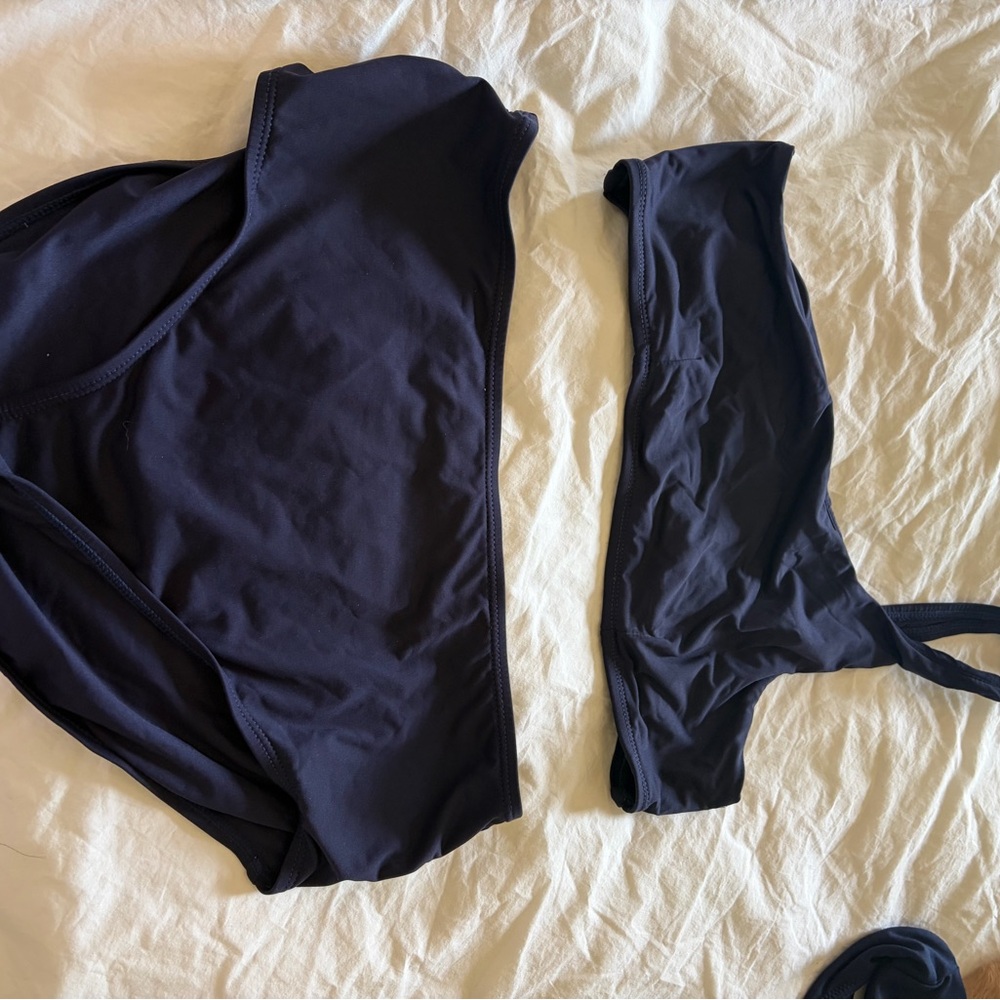 Andie Navy Bandeau Bikini Set